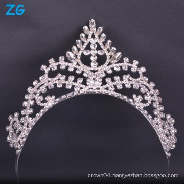 Fashion design full crystal queen tiara, crystal wedding headpiece, wholesale pageant crowns